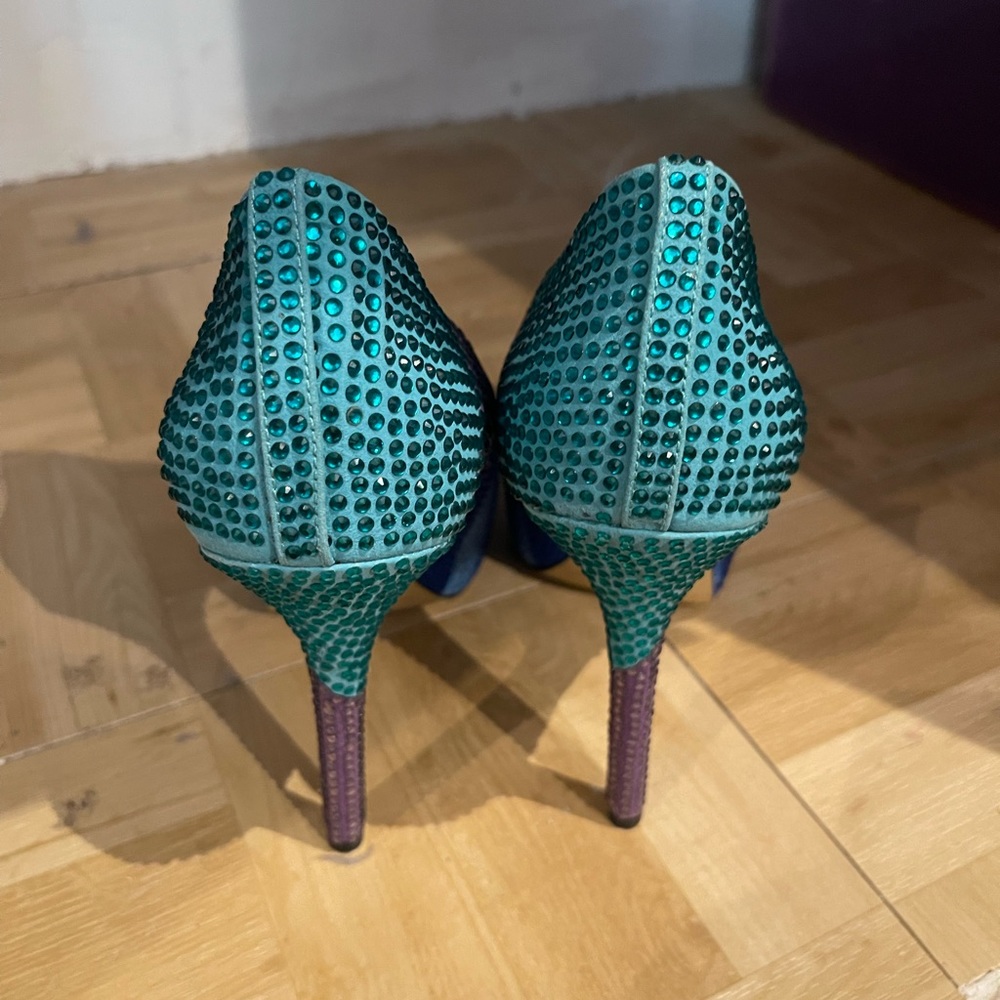 Enzo Angiolini Multi Color Rhinestone Pumps - Picture 3 of 9